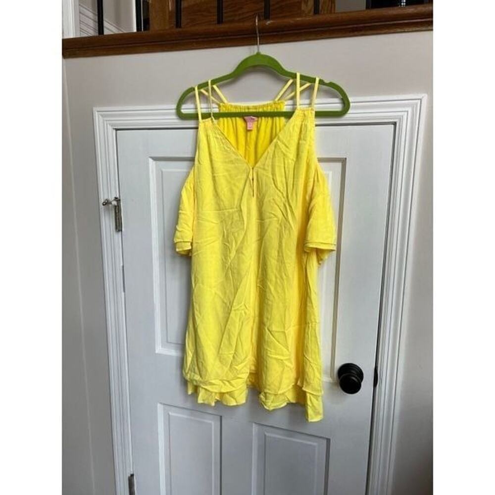 Lilly Pulitzer Bellamie Swing Dress‎ Size S Sweet Tart Yellow Gauze Small